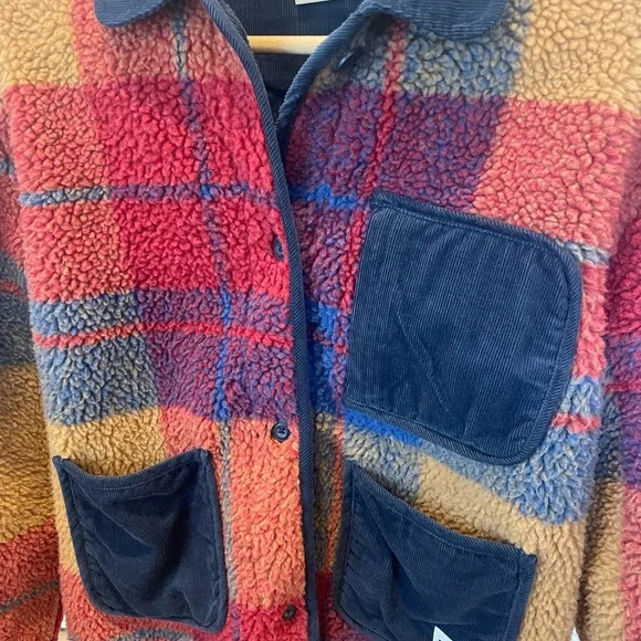 Brixton Delilah Multicolor Plaid Sherpa Jacket - Picture 6 of 10